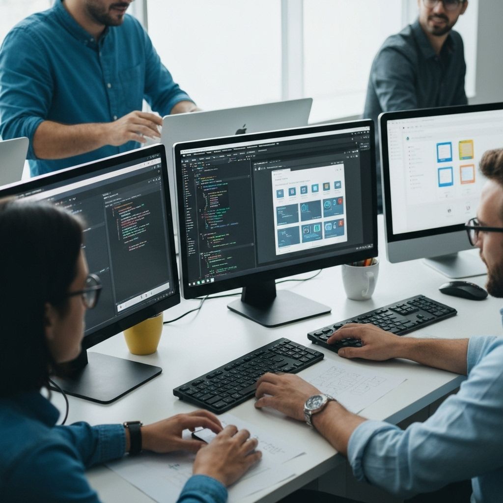Mobile app development workspace